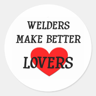 Sticker Rond Les soudeurs font de meilleurs amoureux