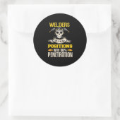 Sticker Rond Les Soudeurs Le Font En Toute Position (Sac)