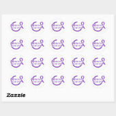 Sticker Rond Les souvenirs de sensibilisation d'Alzheimer compt (Feuille)