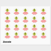 Sticker Rond Les squatters de danger (Feuille)