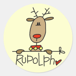 Sticker Rond les T-shirts et cadeaux Reindeer