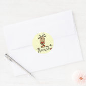 Sticker Rond les T-shirts et cadeaux Reindeer (Enveloppe)