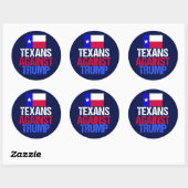 Sticker Rond Les Texans contre Trump (Feuille)