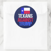 Sticker Rond Les Texans contre Trump (Sac)