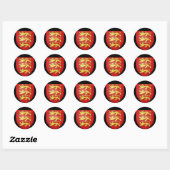 Sticker Rond Les treis cats (Feuille)