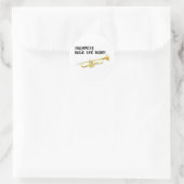Sticker Rond Les trompettes dirigent la bande ! (Sac)