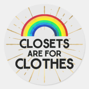 Sticker Rond Les Vêtements Sont Pour Gay pride