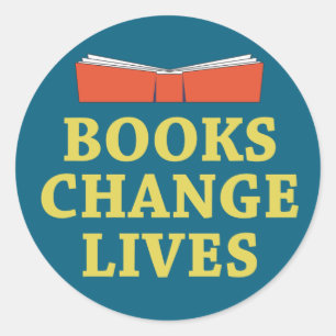 Sticker Rond Les vies de changement de livres