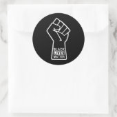 Sticker Rond Les vies noires comptent, les combats de poing, BL (Sac)