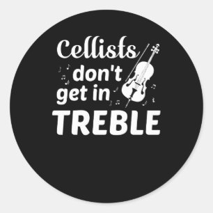 Sticker Rond Les violoncellistes n'obtiennent pas dans le