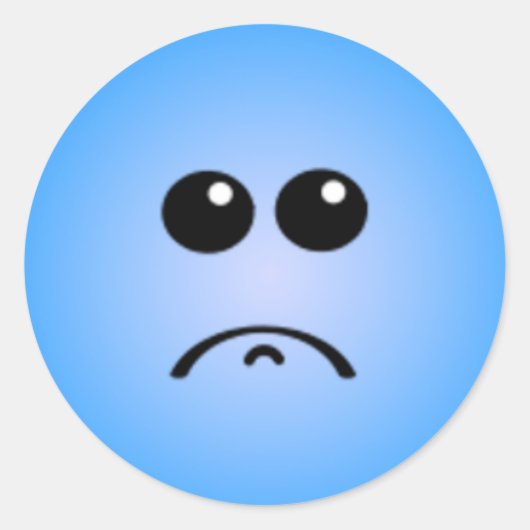 Sticker Rond Les visages de luxe Silly (Devant)