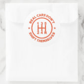 Sticker Rond Les voitures réelles ne se déplacent pas (Sac)