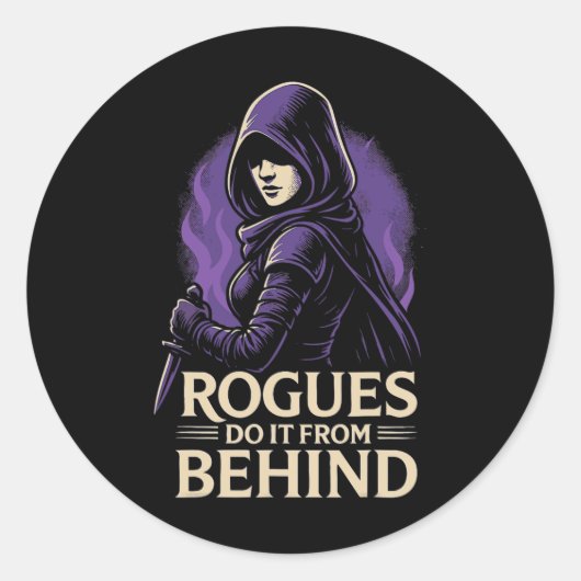 Sticker Rond Les Voyous Le Font Par Derrière Drôle De Jeu De Rô (Devant)