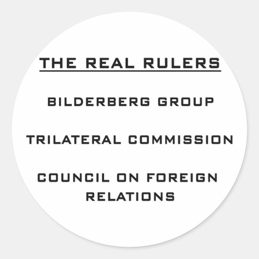 Sticker Rond Les vrais dirigeants (Devant)