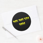 Sticker Rond Les vrais hommes aiment Jésus (Enveloppe)