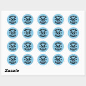Sticker Rond Les vrais hommes cool aiment les chats (Feuille)