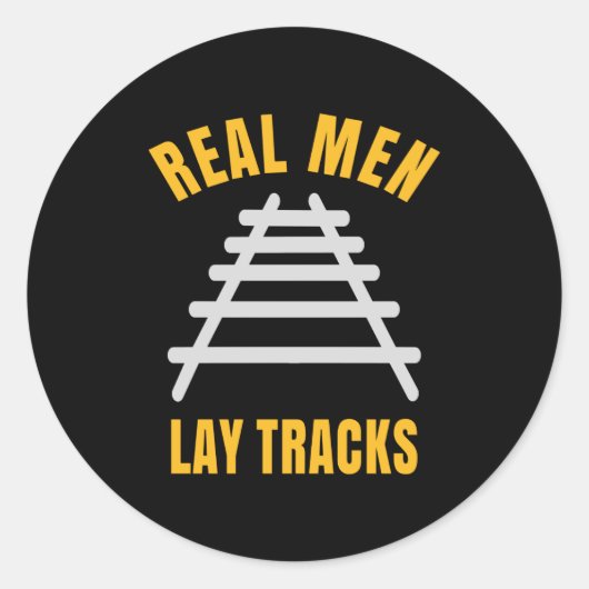 Sticker Rond Les vrais rails (Devant)