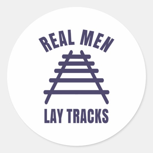 Sticker Rond Les vrais rails (Devant)