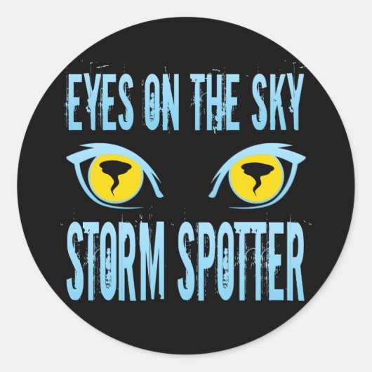STICKER ROND LES YEUX SUR LE SPOTTER DE LA TEMPÊTE CIEL (Devant)