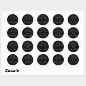 Sticker Rond Les yeux vides de retour (Feuille)