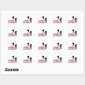 Sticker Rond Les zombies arrivent (Feuille)