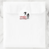 Sticker Rond Les zombies arrivent (Sac)