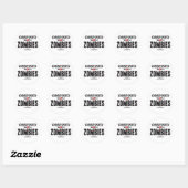 Sticker Rond Les zombies obsédés (Feuille)