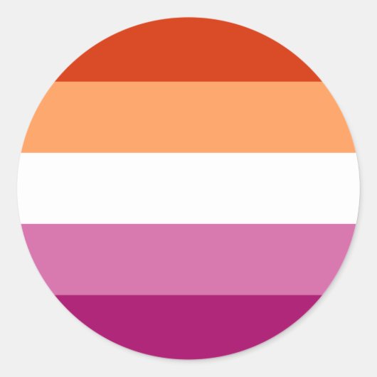Sticker Rond Lesbian Pride Flag LGBTQ (Devant)