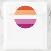 Sticker Rond Lesbian Pride Flag LGBTQ (Sac)