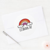 STICKER ROND LESBIENNE AF (Enveloppe)