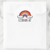 STICKER ROND LESBIENNE AF (Sac)