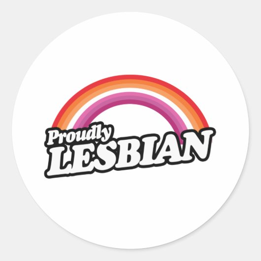 Sticker Rond Lesbienne et fière (Devant)