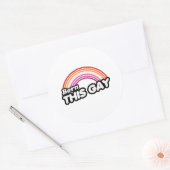 Sticker Rond Lesbienne - Né ce gay (Enveloppe)