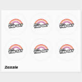 Sticker Rond Lesbienne - Né ce gay (Feuille)