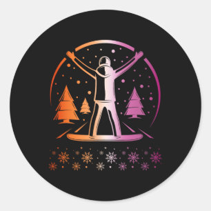 Sticker Rond Lesbienne Pride Subtle Lgbtq Snowboard Hiver Out