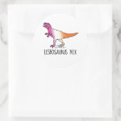 Sticker Rond Lesbosaurus Rex (Sac)