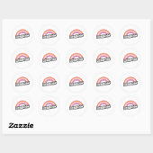 Sticker Rond Lesbow - Coucher de soleil (Feuille)