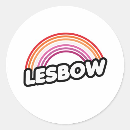 Sticker Rond Lesbow - Coucher de soleil (Devant)