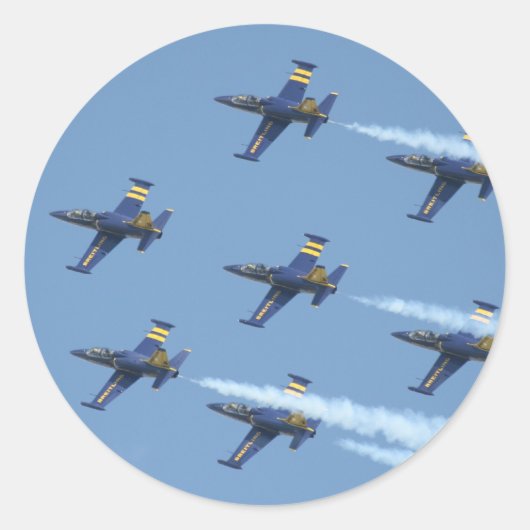 Sticker Rond L'escadron de l'air Breitling lors d'un spectacle  (Devant)