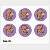 Sticker Rond Leslie Patricelli Big Brown Bear Hug (Feuille)