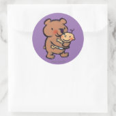 Sticker Rond Leslie Patricelli Big Brown Bear Hug (Sac)