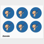 Sticker Rond Leslie Patricelli Blow a Kiss Baby (Feuille)
