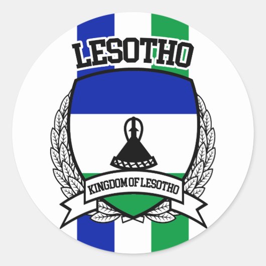 Sticker Rond Lesotho (Devant)