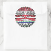 Sticker Rond Lesotho Lesotho Arbre autrichien (Sac)