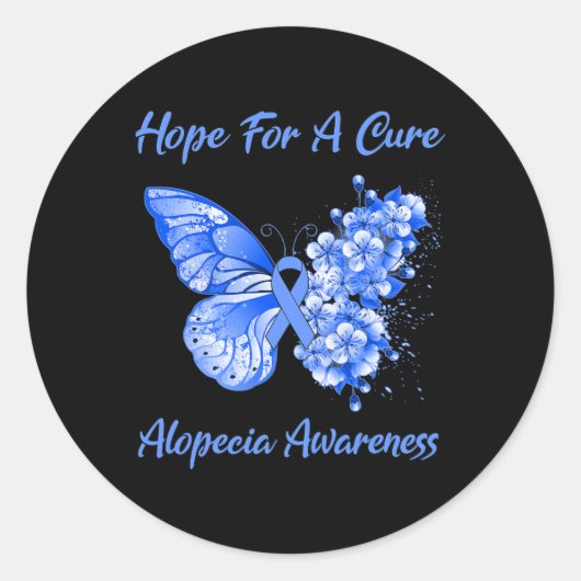 Sticker Rond L'Espoir Des Papillons Pour Une Sensibilisation Cu (Devant)