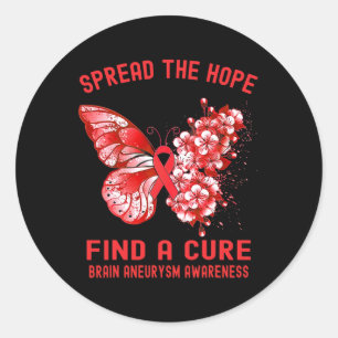 Sticker Rond L'Espoir Trouve Un Cerveau Cure Aneurysme Sensibil
