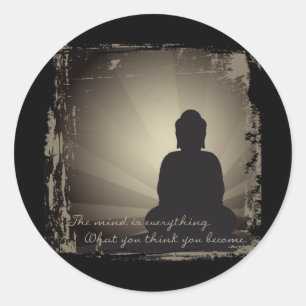 Sticker Rond L'Esprit Bouddha Est Tout