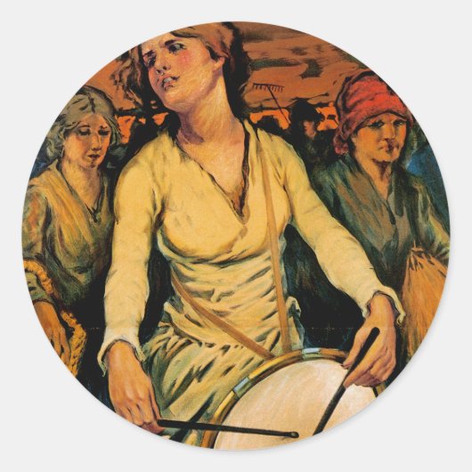 Sticker Rond L'Esprit de puissance féminine (Devant)