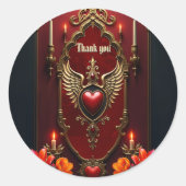 Sticker Rond L'esprit du magnifique style vintage. (Devant)