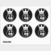 Sticker Rond Lester - noir rond (Feuille)